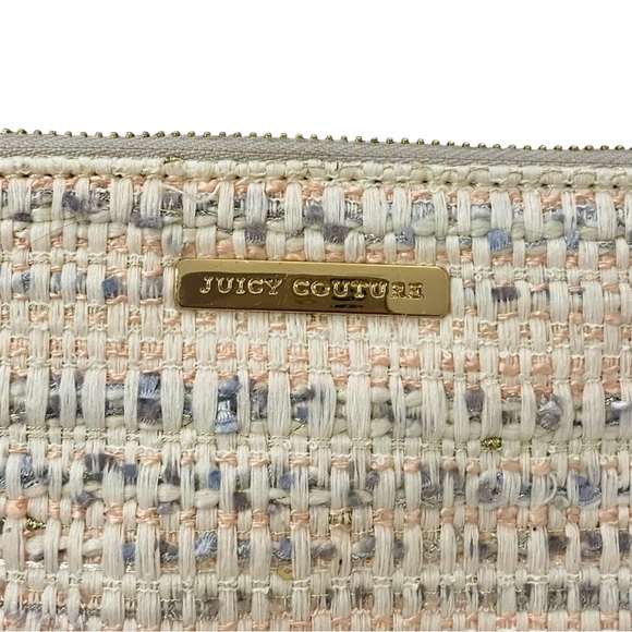 Juicy Couture Pastel and Gold Tweed Clutch Wristlet - Picture 2 of 6